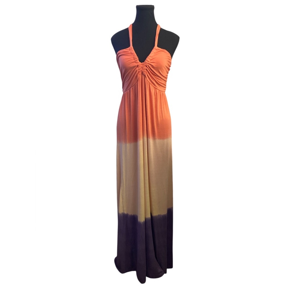 ****SALE*** Sunday in Brooklyn Orange Halter Maxi Sundress L GUC